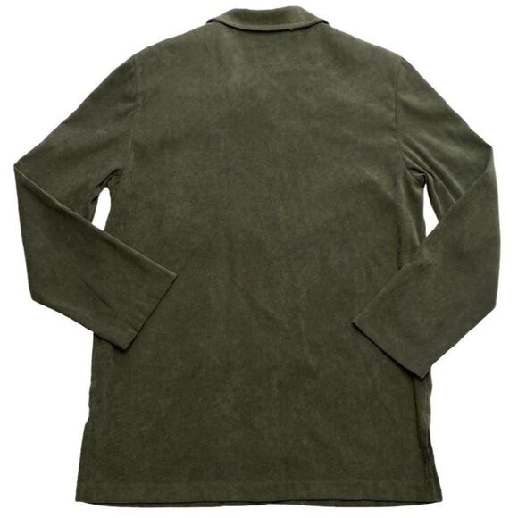 Jeno Neuman Moleskin Long Sleeve Button Down Olive Green Top sz Small - Picture 3 of 7